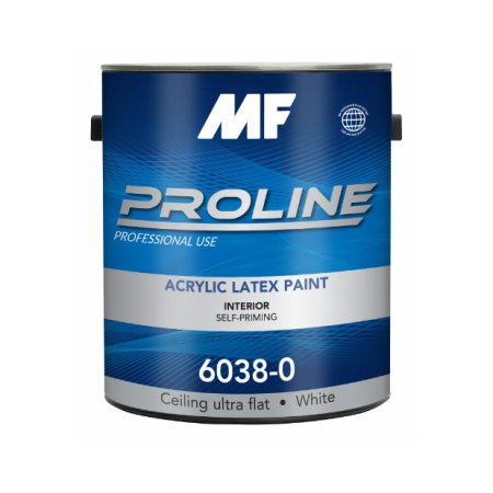 MF Paints Proline Blue Ultra Flat 6038 Base 9 0,927л Высококачественная ультраматовая акриловая латексная краска для внутренних работ для стен и потолков